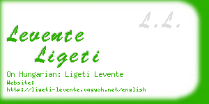 levente ligeti business card